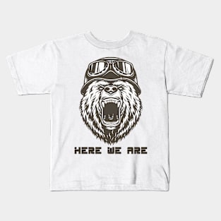 Vintage Here We Are Bear Kids T-Shirt